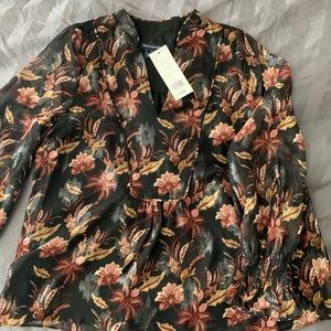 French Connection Desta lame smock top